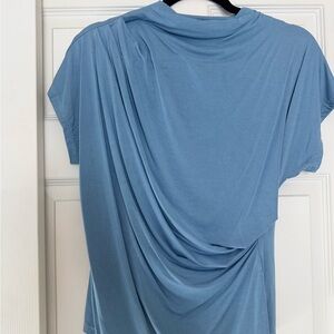 Blue Drape Top